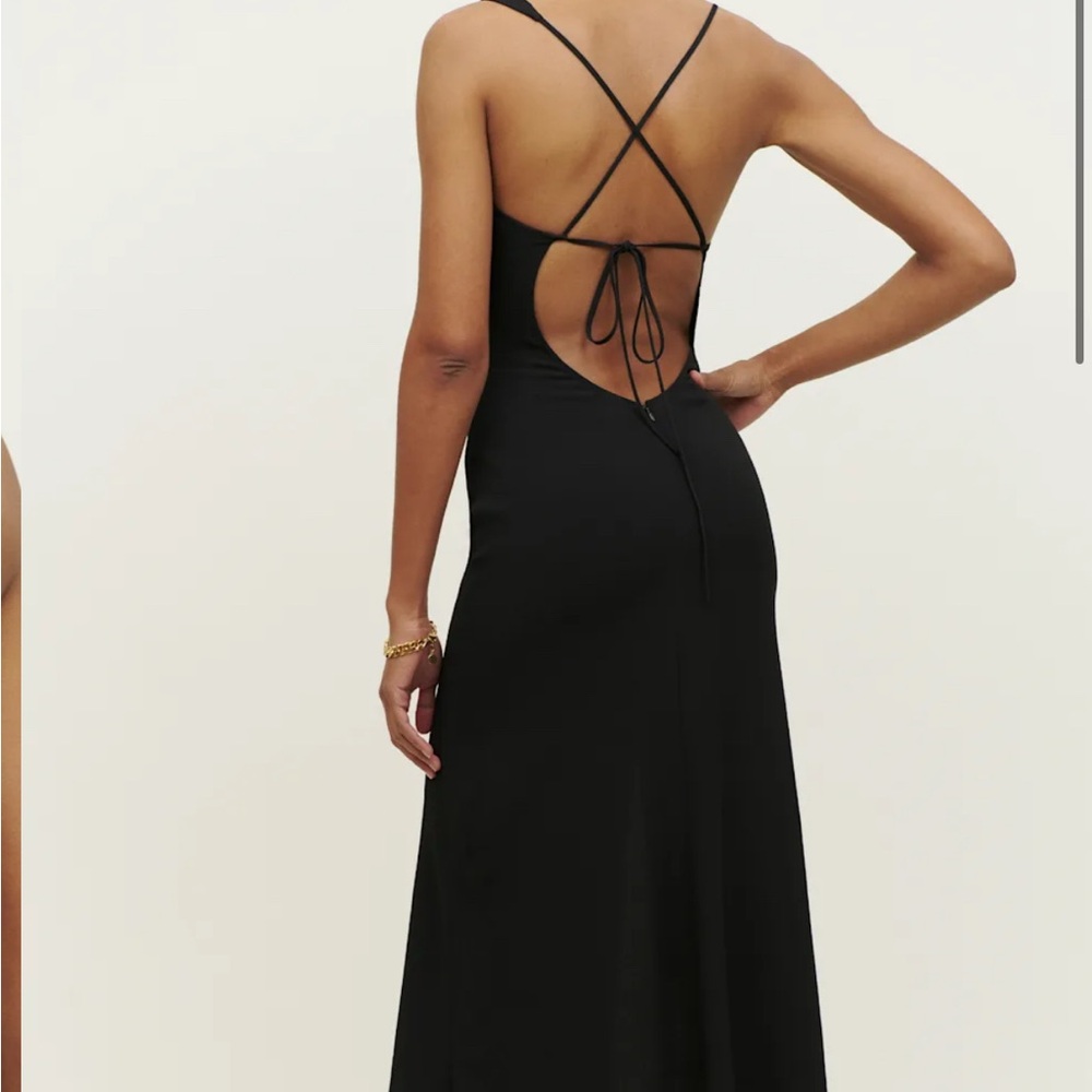 Reformation Elegant Black One Shoulder Dress